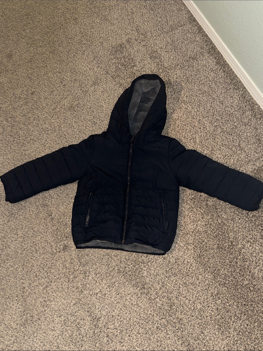 Abercrombie Kids Black Hooded Puffer Jacket